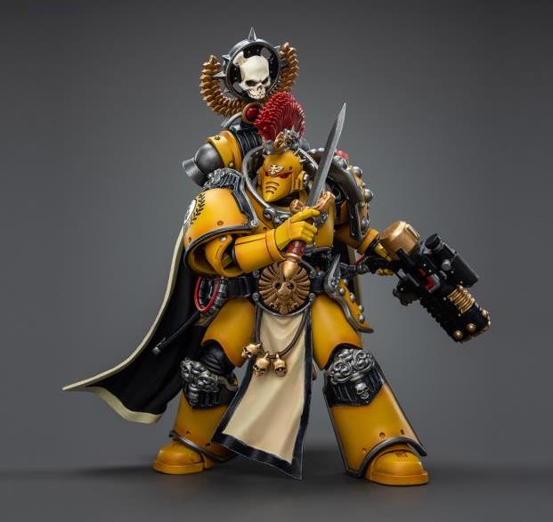 This Warhammer 40K Imperial Fists “The Horus Heresy” product line offers a compelling collection of action figures capturing the essence of the Imperial Fists Space Marine Legion during the pivotal era of “The Horus Heresy.” Meticulously crafted and intricately detailed, these figures showcase the iconic yellow and black color scheme of the Imperial Fists, symbolizing their stoic determination and unwavering loyalty to the Imperium of Man.