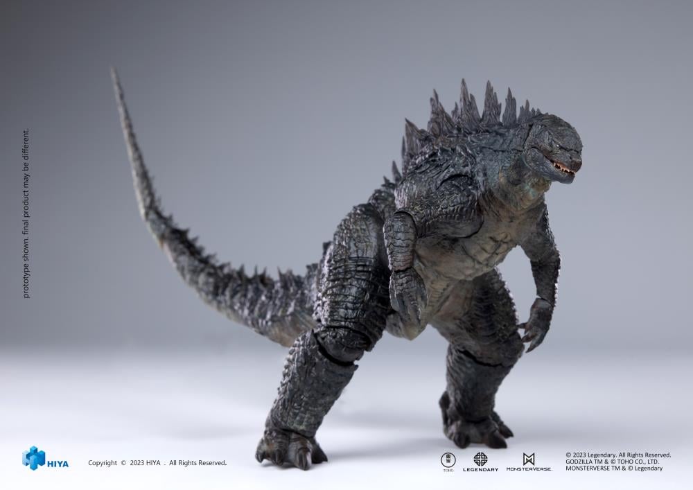 From Godzilla (2014), Godzilla joins Hiya Toys' EXQUISITE BASIC series! While Godzilla confronts significant challenges, humanity strives to comprehend the destructive power of this formidable ally, and unites with it to confront the ancient threat. This brand new Godzilla action figure stands 6.2" tall and Includes an articulated tail for posing and display in collections. Crafted with attention to detail, referencing the original CG data from the movie, every aspect of Godzilla's appearance from the film