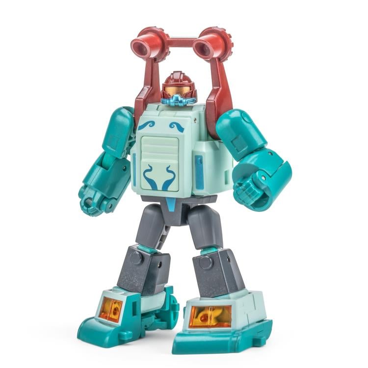 NA H61 Btekelili & H61 Famsterdamned are miniature vehicles by Newage that are able to convert into battle robots. Standing about 2 inches tall in robot mode, these figures come armed with blasters and feature multiple points of articulation