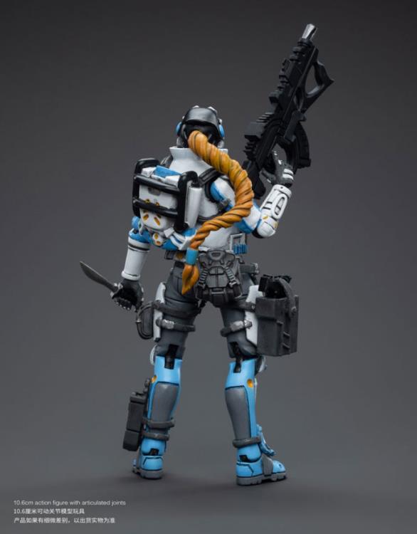 Joy Toy brings to the table a new series of figures, inspired after the tabletop wargame Infinity, published by Corvus Belli. This highly detailed 1/18 scale figure stands just over 4 inches tall and comes equipped with an arsenal of interchangeable parts and weapons. Add PanOceania Special Intervention and Recon Team Woman #1, along with other separately sold Infinity figures by Joy Toy, to your collection and build up your army for battle!