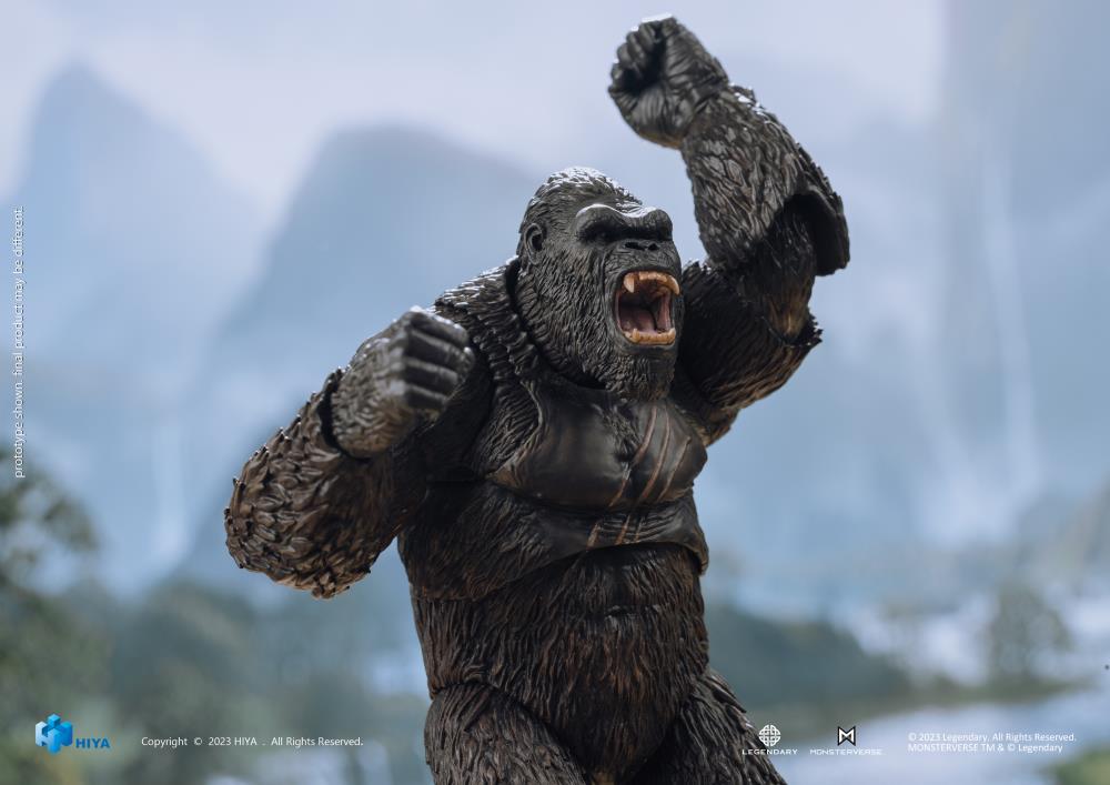 Embark on an expedition to an uncharted island and discover the domain of the colossal Kong with Hiya's Exquisite Basic series! From Kong: Skull Island (2017), the Exquisite Basic Kong stands just under 6" tall and faithfully replicates his appearance from the film. From Kong's intimidating gaze to the chest of battle scars, every detail is finely crafted, emphasizing the power of the mighty ruler of Skull Island.