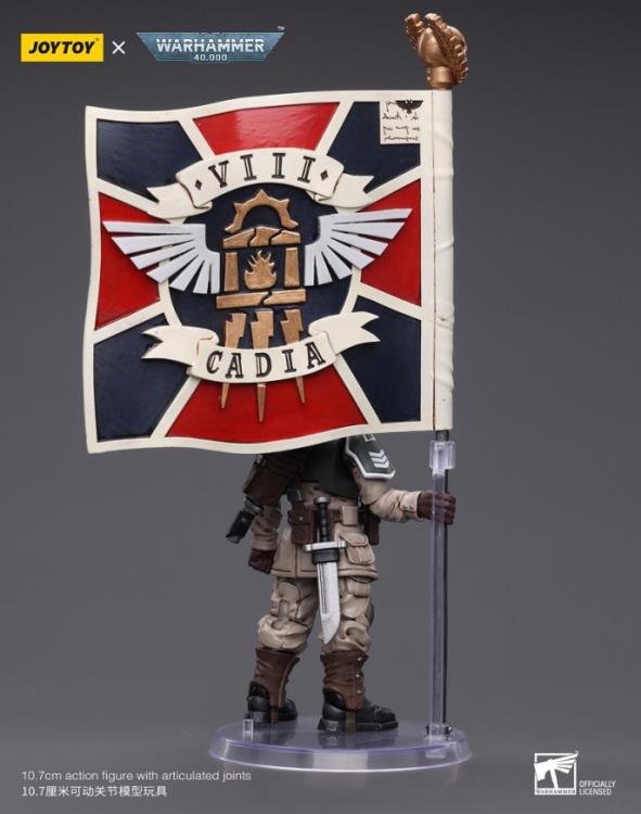 (Pre-order) Joy Toy Astra Militarum Cadian Command Squad Veteran with Regimental Standard