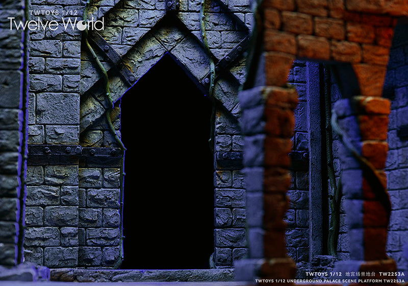 Take your figure display to the next level with this Abandoned Site platform. This base is presented in 1/12 scale and has been sculpted with fine detail and features beautiful paint applications. Figures pictured are not included. Underground Palace Dungeon TW2253B shown for reference and not included (sold separately).