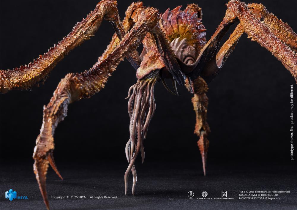 Scylla from Godzilla x Kong: The New Empire joins the Hiya Toys EXQUISITE BASIC Series! Standing about 6" tall, this highly detailed figure faithfully recreates the Titan's imposing form, from its armored body and massive claws to its six spike-covered limbs. Based on original CG data, the multi-layered paint application enhances its eerie, ancient presence.
Featuring multiple points of articulation, including a pull-out neck joint and articulated limbs, Scylla can be posed in a variety of dynamic stances,