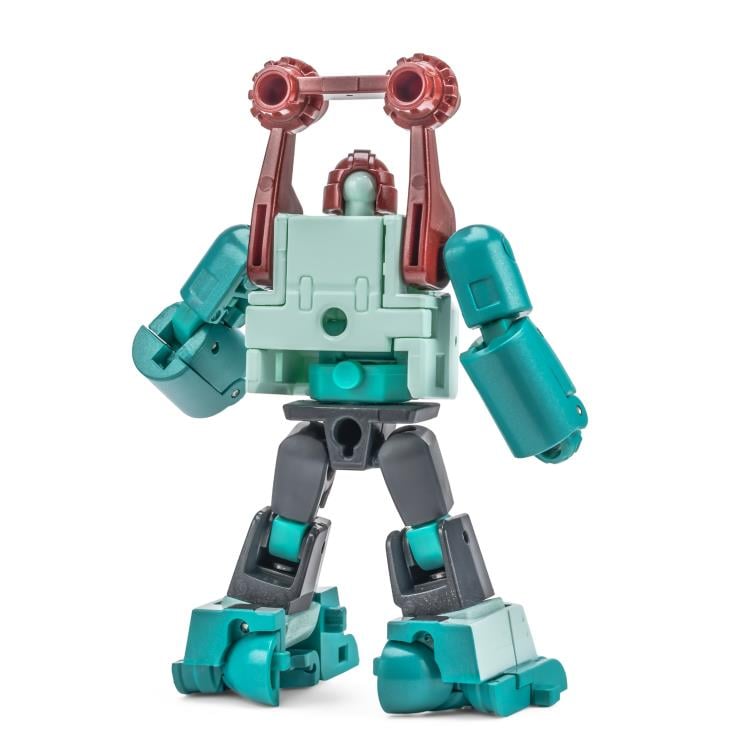 NA H61 Btekelili & H61 Famsterdamned are miniature vehicles by Newage that are able to convert into battle robots. Standing about 2 inches tall in robot mode, these figures come armed with blasters and feature multiple points of articulation