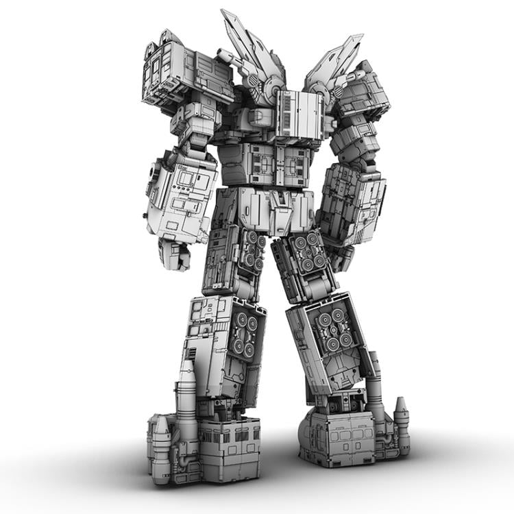 From Moon Studios comes a series of robot figures which transform from robots into different types of trains. The MSO1 Dark Night figure transforms from a robot into a train. Collect transforming figures MSO1 through MSO6 and you can combine them to form Radiatron!