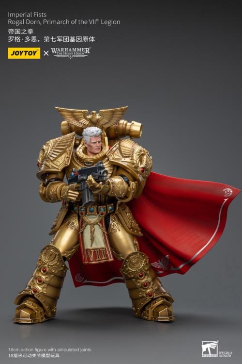 Joy Toy brings the Imperial Fists to life with this Warhammer 40K 1/18 scale figure! Deploying from their mobile fortress-monastery, the Imperial Fists are renowned for their unshakable loyalty to the Emperor and his dream of a united Mankind. Particularly skilled at siege warfare, the Imperial Fists never yield or retreat and will complete any holy task appointed to them - even at a steep cost of lives.