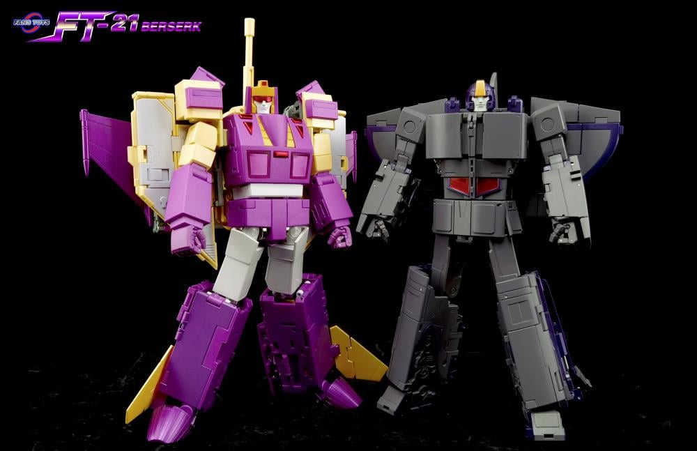 From Fans Toys comes FT-21 Berserk! This figure converts from a robot to a vehicle form and includes a blaster accessory. Be sure to add it to your collection! Other figures shown not included (sold separately)