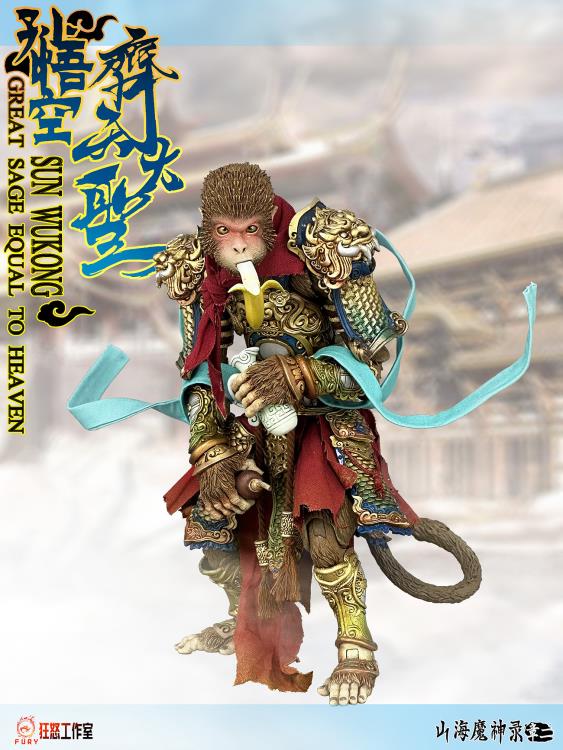 Inspired by the legendary Chinese novel, Journey to the West, this Sun Wukong figure is here to add some depth to your 1/12 scale collection! The Sun Wukong (Great Sage Equal to Heaven) action figure is presented in 1/12 scale and features premium detail and articulation for maximum posability. Each figure comes with a wide variety of weapons and accessories.