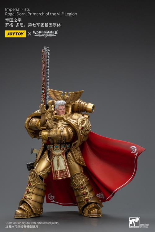Joy Toy brings the Imperial Fists to life with this Warhammer 40K 1/18 scale figure! Deploying from their mobile fortress-monastery, the Imperial Fists are renowned for their unshakable loyalty to the Emperor and his dream of a united Mankind. Particularly skilled at siege warfare, the Imperial Fists never yield or retreat and will complete any holy task appointed to them - even at a steep cost of lives.