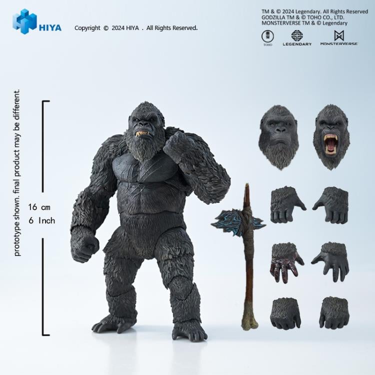Godzilla x Kong: The New Empire released this year. In the film, Kong and Godzilla thrust into a colossal confrontation with an unknown menace lurking within our world, exploring deeper into origins of Titans. Kong stands 16cm tall, crafted with attention to detail, based on original CG data, faithfully reproduces every aspect of Kong's appearance from the Godzilla x Kong: The New Empire, showing Kong's unstoppable and majestic stance.