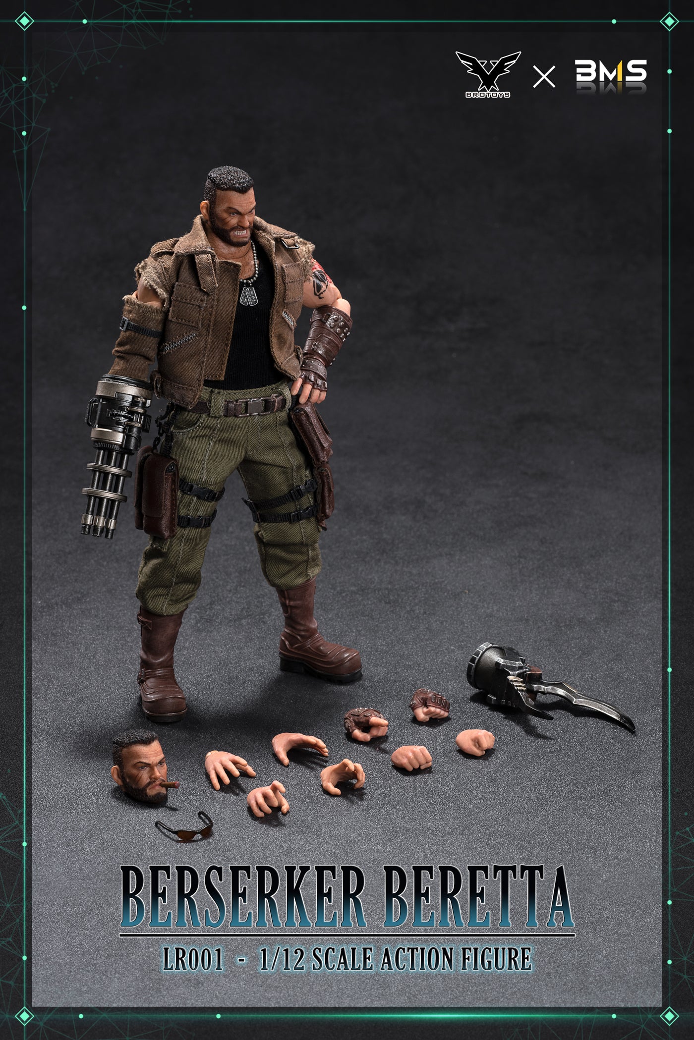 Brotoys X BMS Final Fantasy Berserker Barreta 1/12 Action Figure