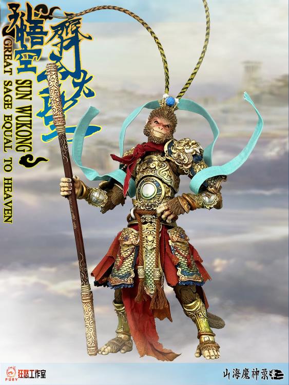 Inspired by the legendary Chinese novel, Journey to the West, this Sun Wukong figure is here to add some depth to your 1/12 scale collection! The Sun Wukong (Great Sage Equal to Heaven) action figure is presented in 1/12 scale and features premium detail and articulation for maximum posability. Each figure comes with a wide variety of weapons and accessories.