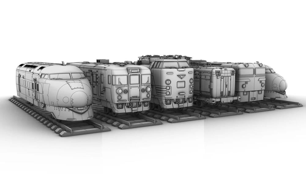 From Moon Studios comes a series of robot figures which transform from robots into different types of trains. The MSO4 Moon Shine figure transforms from a robot into a train. Collect transforming figures MSO1 through MSO6 and you can combine them to form Radiatron!