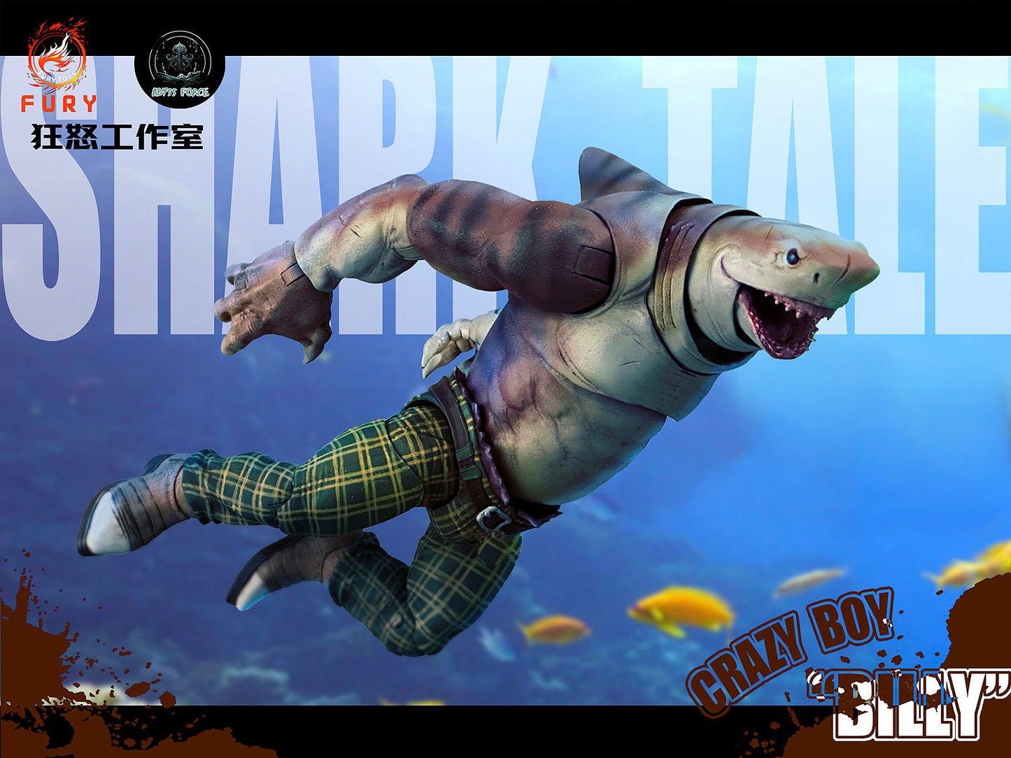 Fury Toys 1/12 Figure - Abyssal Power Shark Tale Wave 1 Crazy Boy Billy