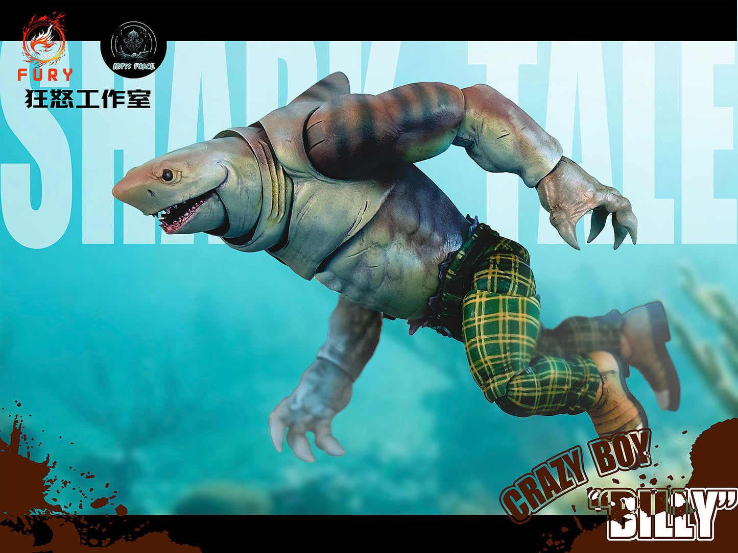 Fury Toys 1/12 Figure - Abyssal Power Shark Tale Wave 1 Crazy Boy Billy