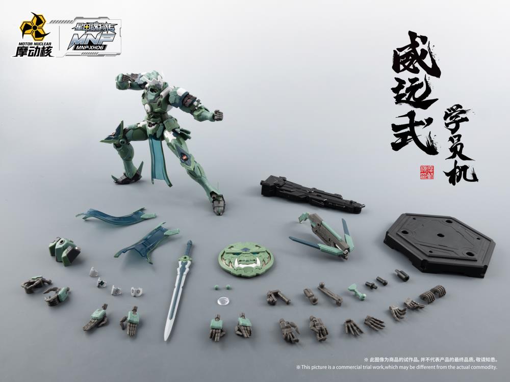 The Legend of Star General series continues with Motor Nuclear's MNP-XH06 Wei Yuan Shi in model kit form. Display the completed model in its robot form and add on the additional accessories for various display options. Be sure to add this model to your collection!