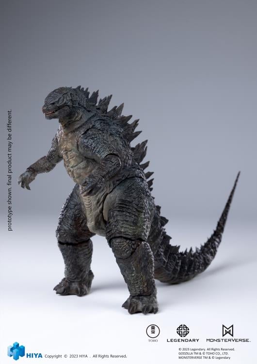 From Godzilla (2014), Godzilla joins Hiya Toys' EXQUISITE BASIC series! While Godzilla confronts significant challenges, humanity strives to comprehend the destructive power of this formidable ally, and unites with it to confront the ancient threat. This brand new Godzilla action figure stands 6.2" tall and Includes an articulated tail for posing and display in collections. Crafted with attention to detail, referencing the original CG data from the movie, every aspect of Godzilla's appearance from the film