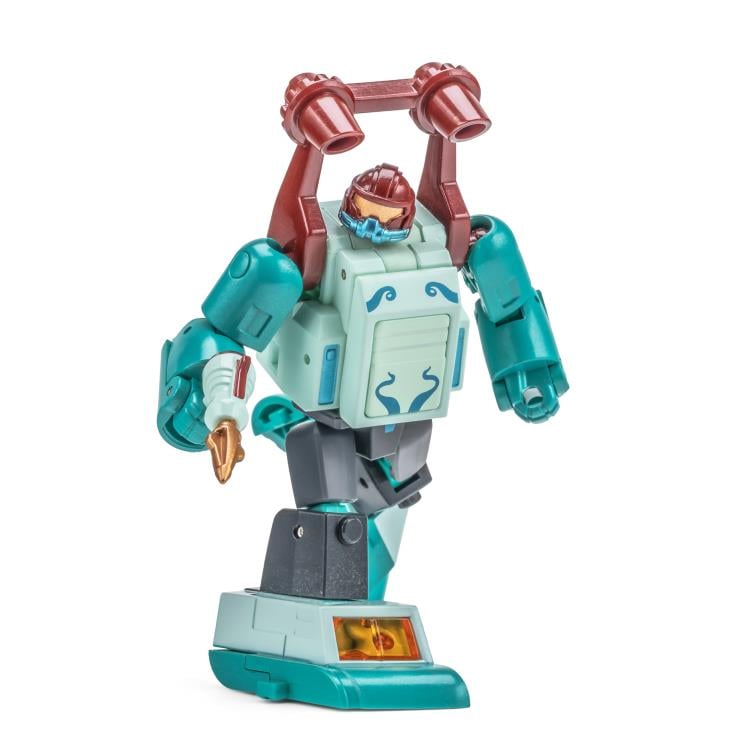 NA H61 Btekelili & H61 Famsterdamned are miniature vehicles by Newage that are able to convert into battle robots. Standing about 2 inches tall in robot mode, these figures come armed with blasters and feature multiple points of articulation