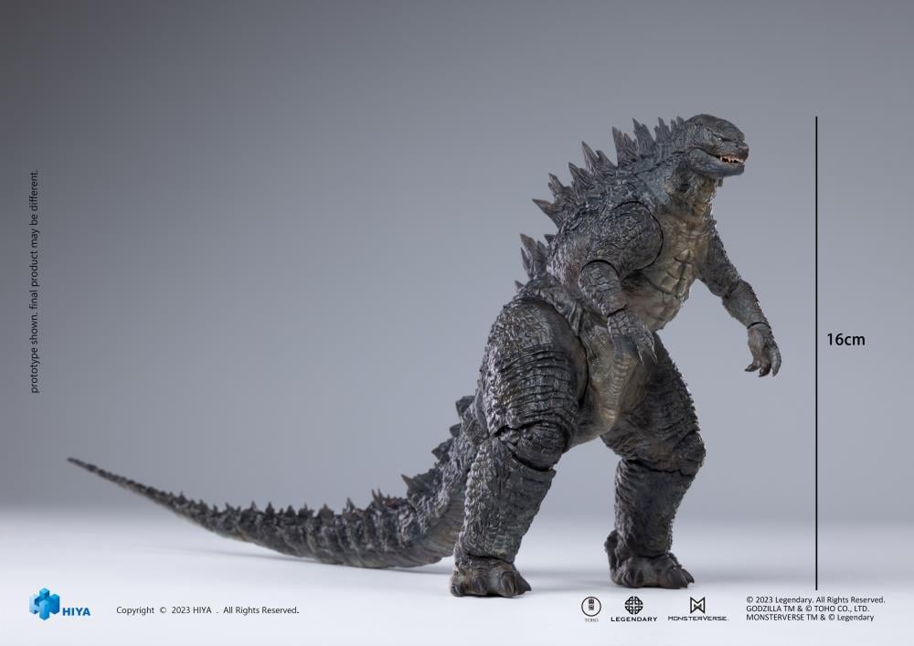 From Godzilla (2014), Godzilla joins Hiya Toys' EXQUISITE BASIC series! While Godzilla confronts significant challenges, humanity strives to comprehend the destructive power of this formidable ally, and unites with it to confront the ancient threat. This brand new Godzilla action figure stands 6.2" tall and Includes an articulated tail for posing and display in collections. Crafted with attention to detail, referencing the original CG data from the movie, every aspect of Godzilla's appearance from the film