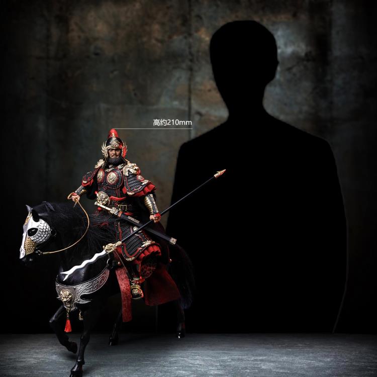 Vanquish your foes and conquer all those who stand before you with this Zhang Fei Yide figure by 303 Toys! Featuring multiple weapons and accessories, this 1/12 scale figure will be a perfect addition for any collector. Order yours today! The Battlefield Version of this figure includes a war banner and horse for your warrior to ride on.