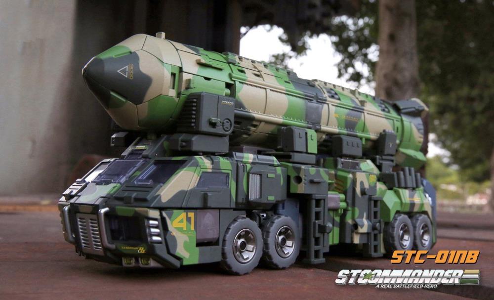The S.T.Commander from TFC toys stands around 9.50 inches tall in robot made and transforms into a weapons transport vehicle. The S.T.Commander figure is highly articulated and features real rubber tires and an assortment of armor pieces.