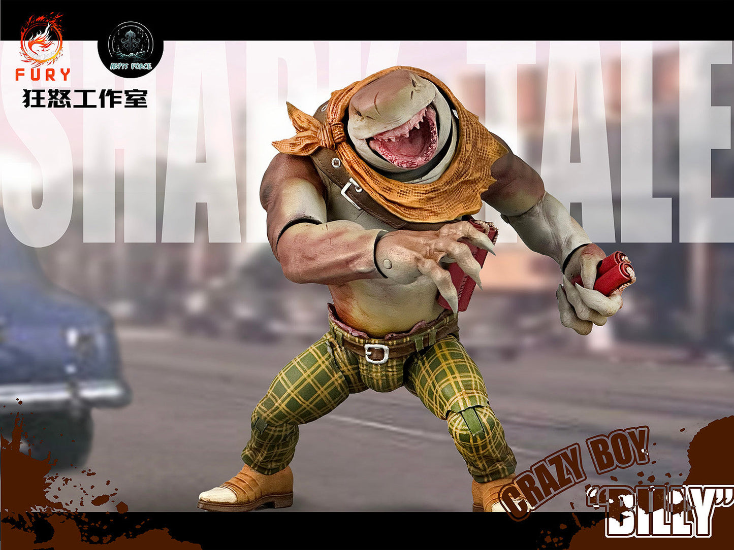 Fury Toys 1/12 Figure - Abyssal Power Shark Tale Wave 1 Crazy Boy Billy