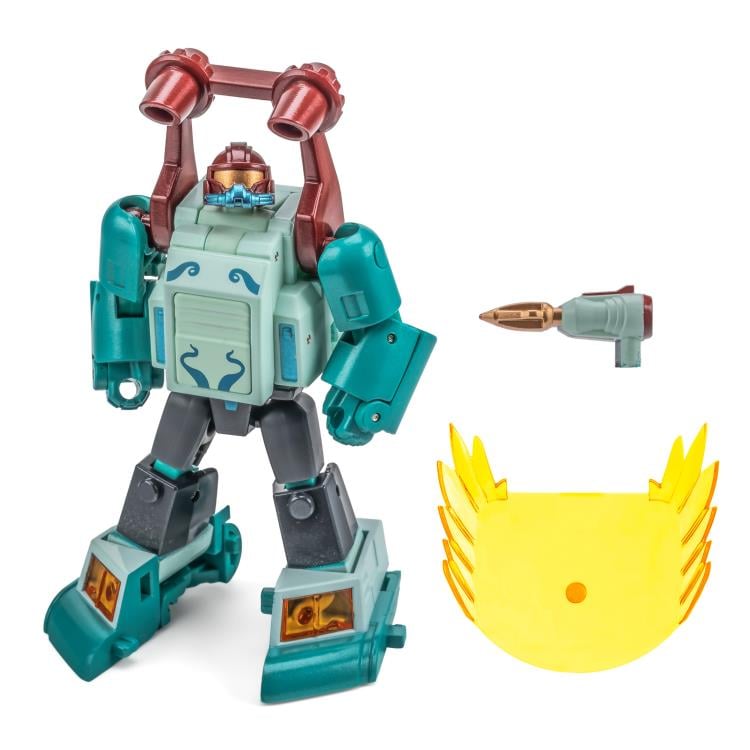 NA H61 Btekelili & H61 Famsterdamned are miniature vehicles by Newage that are able to convert into battle robots. Standing about 2 inches tall in robot mode, these figures come armed with blasters and feature multiple points of articulation