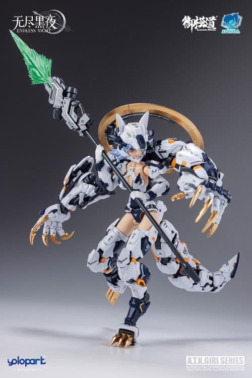 The monster wolf girl "Fenrir" is a 1/12 scale mecha-girl plastic model kit and is ready to join your collection! This highly articulated model features a white color scheme and includes a variety of parts and accessories for creating fun poses. Be sure to add this model to your collection!