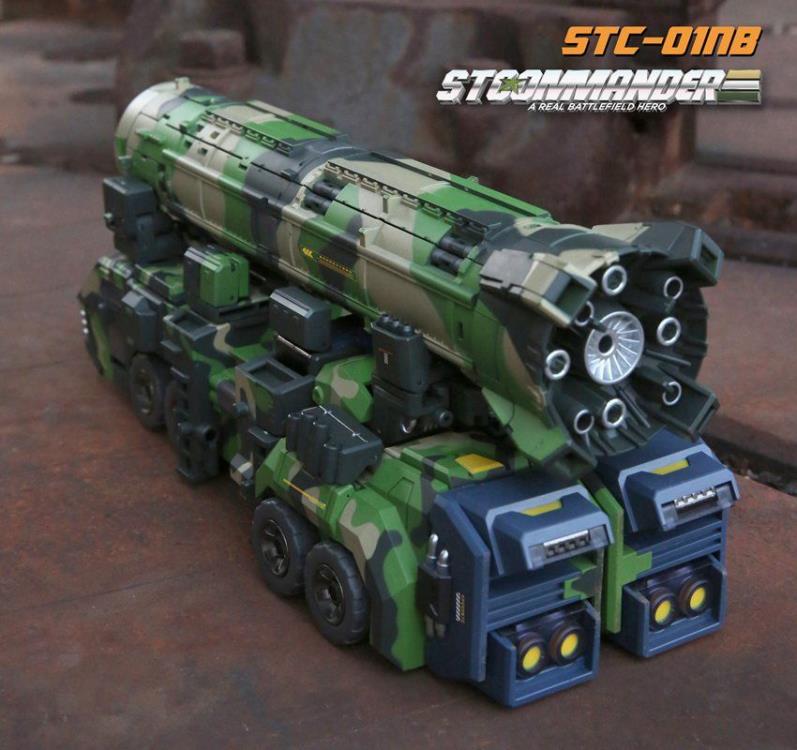 The S.T.Commander from TFC toys stands around 9.50 inches tall in robot made and transforms into a weapons transport vehicle. The S.T.Commander figure is highly articulated and features real rubber tires and an assortment of armor pieces.