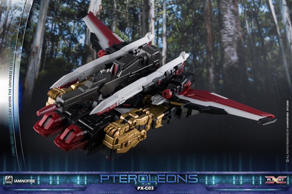 This transforming figure is ready for action! At over 10 inches tall, this figure has three forms: robot, lion and jet, which makes it an epic addition to any collection! Other robot figure shown not included (sold separately)