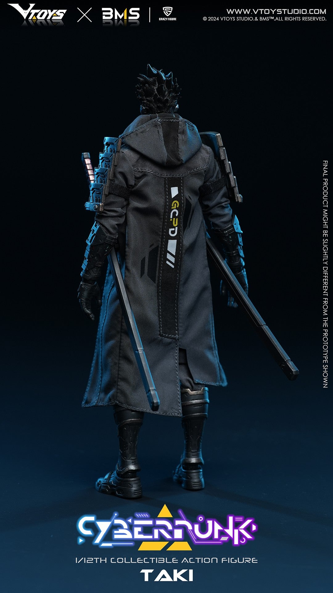VTOYS X BMS X CF Cyberpunk Robin series is under the Cyberpunk product line, which is well-known for its highly-poseable 1/12th scale figures, detailed sculpt, and tailor-made outfits to capture the memorable appearance as seen in the original series.