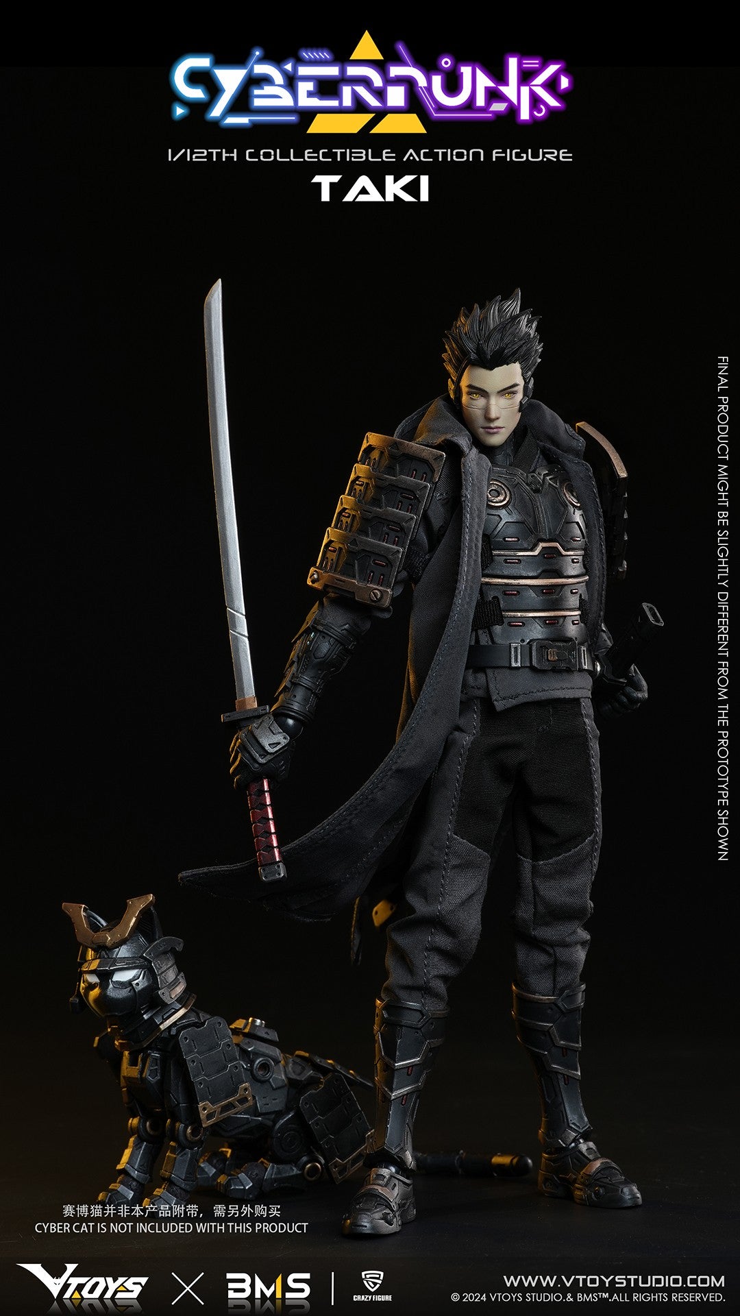 VTOYS X BMS X CF Cyberpunk Robin series is under the Cyberpunk product line, which is well-known for its highly-poseable 1/12th scale figures, detailed sculpt, and tailor-made outfits to capture the memorable appearance as seen in the original series.