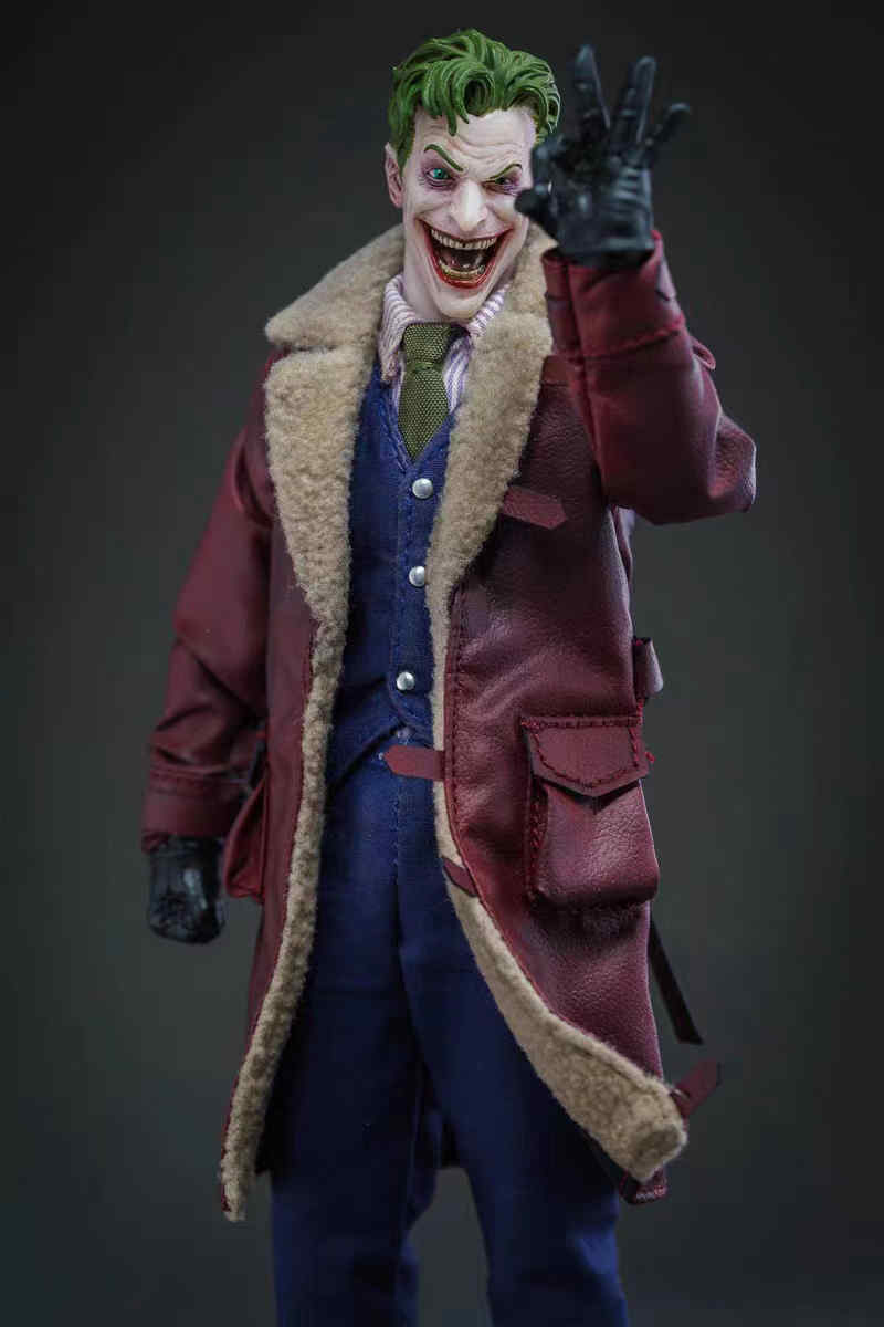 Leather Full Collar Overcoat for 1/12 Figure Accessories