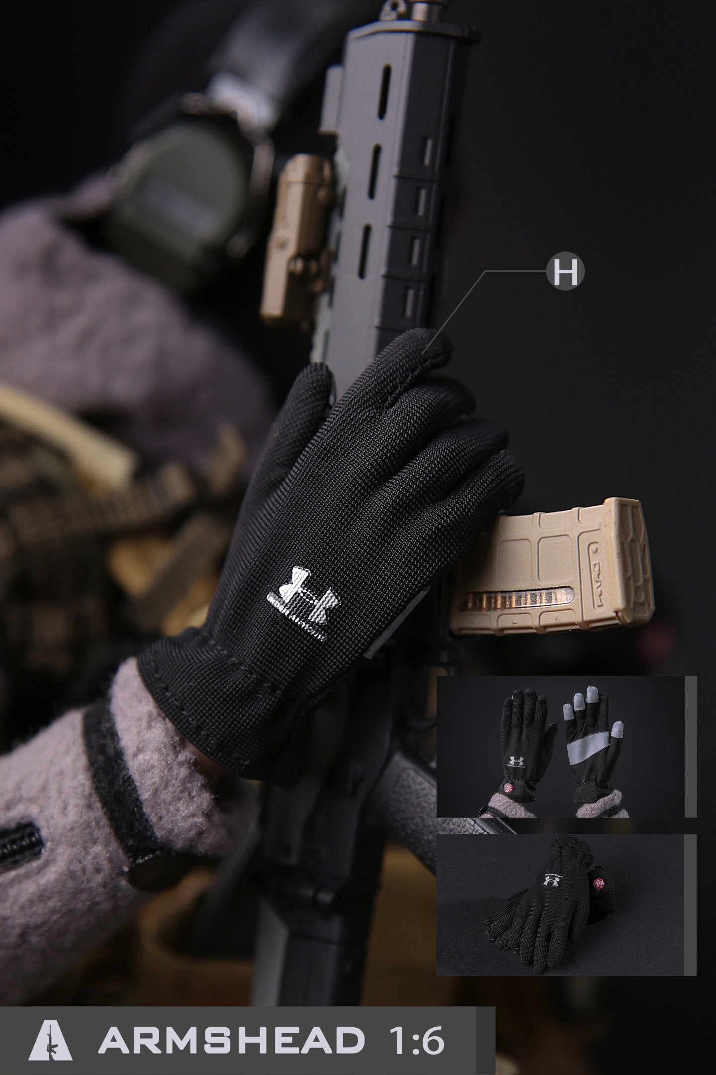 Armshead 1/6 Soldiers Acessoriess Special Forces Stretch Cloth Gloves