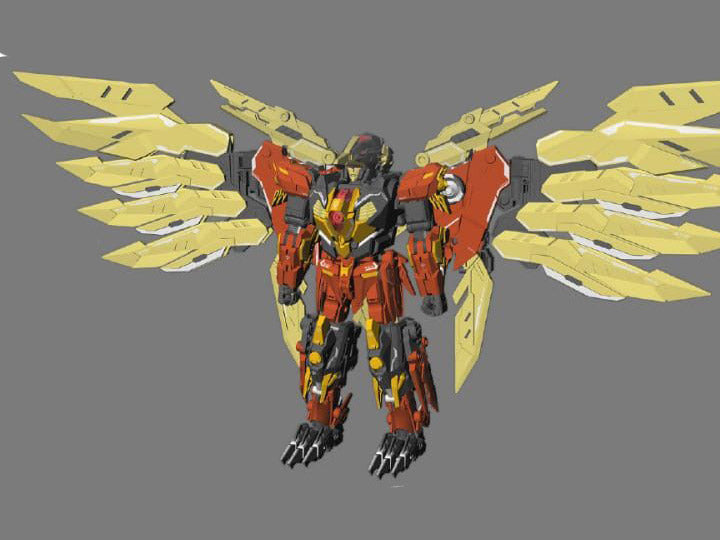 The third to join Cang-Toys' transforming figure series is the CT-Chiyou-03 Firmament! Firmament transforms from robot to phoenix and comes with a cannon and sword for weapons.