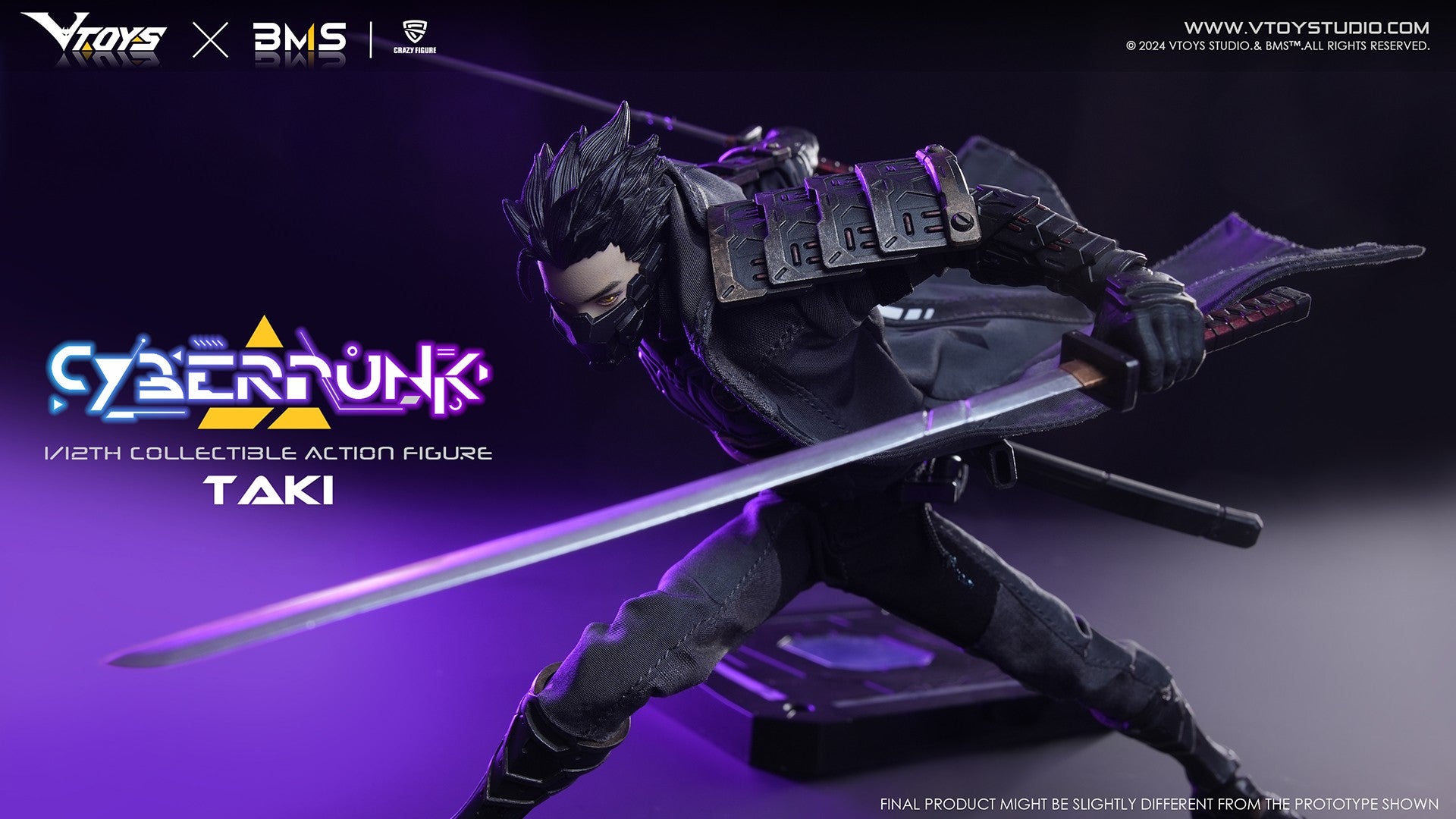 VTOYS X BMS X CF Cyberpunk Robin series is under the Cyberpunk product line, which is well-known for its highly-poseable 1/12th scale figures, detailed sculpt, and tailor-made outfits to capture the memorable appearance as seen in the original  series.