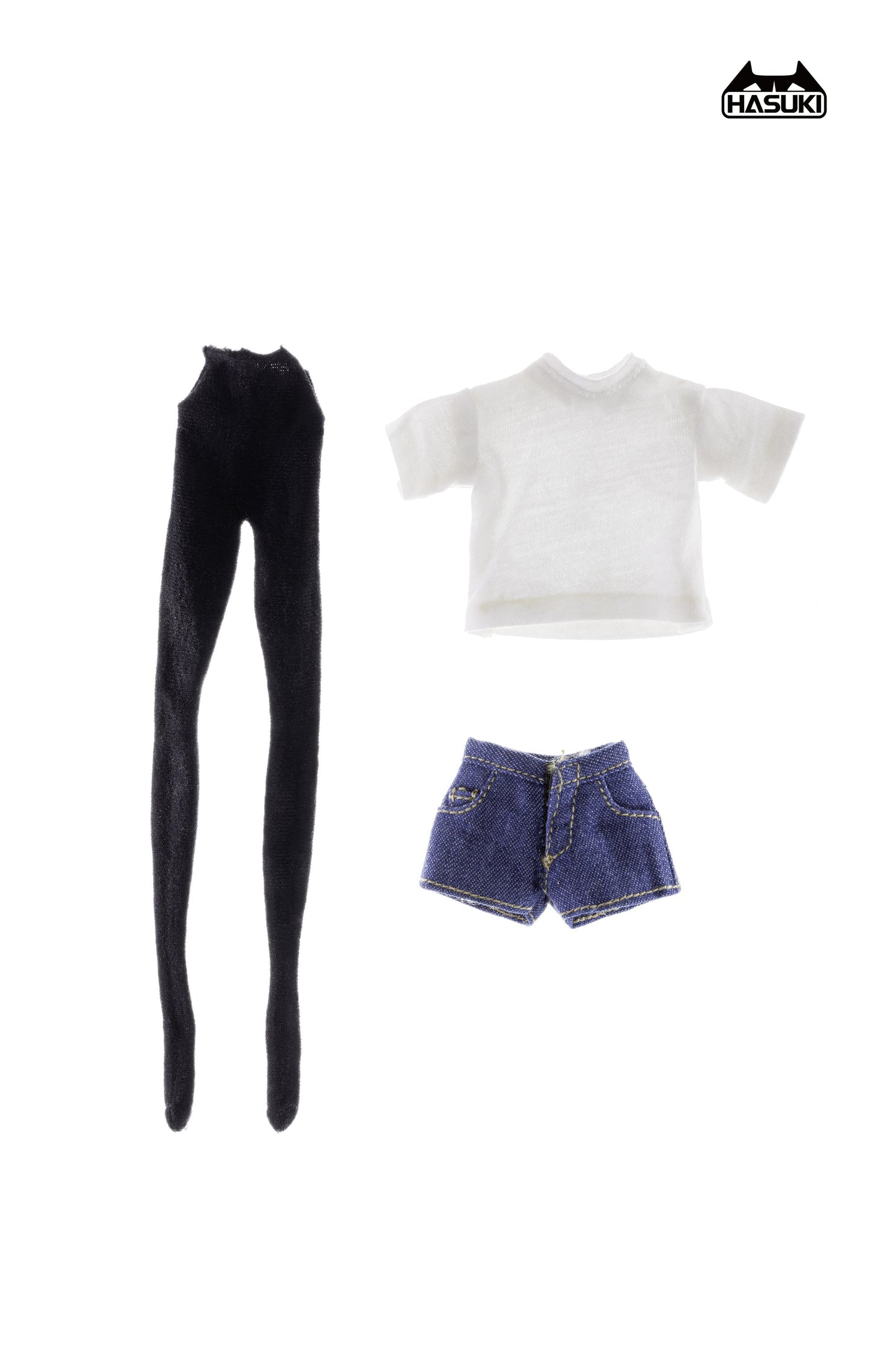 Hasuki 1/12 T-Shirt and Denim Shorts Set CS008 Accessory