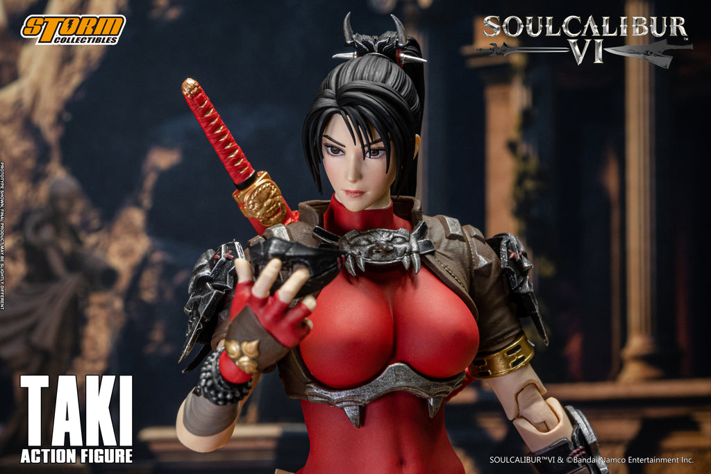 TAKI is a Japanese demon-hunting kunoichi and the greatest warrior of the Fu-Ma ninja clan, who is traveling the world on a quest to destroy the powerful swords knows as Soul Edge, the very weapon whose shared in infused on one of her blades, Mekki-Maru, and by proxy that drove her master Toki to madness. She will also stop at nothing in eliminating those who are connected to the cursed sword, good or evil otherwise, making her a neutral character with predominantly noble, but flawed intentions.
