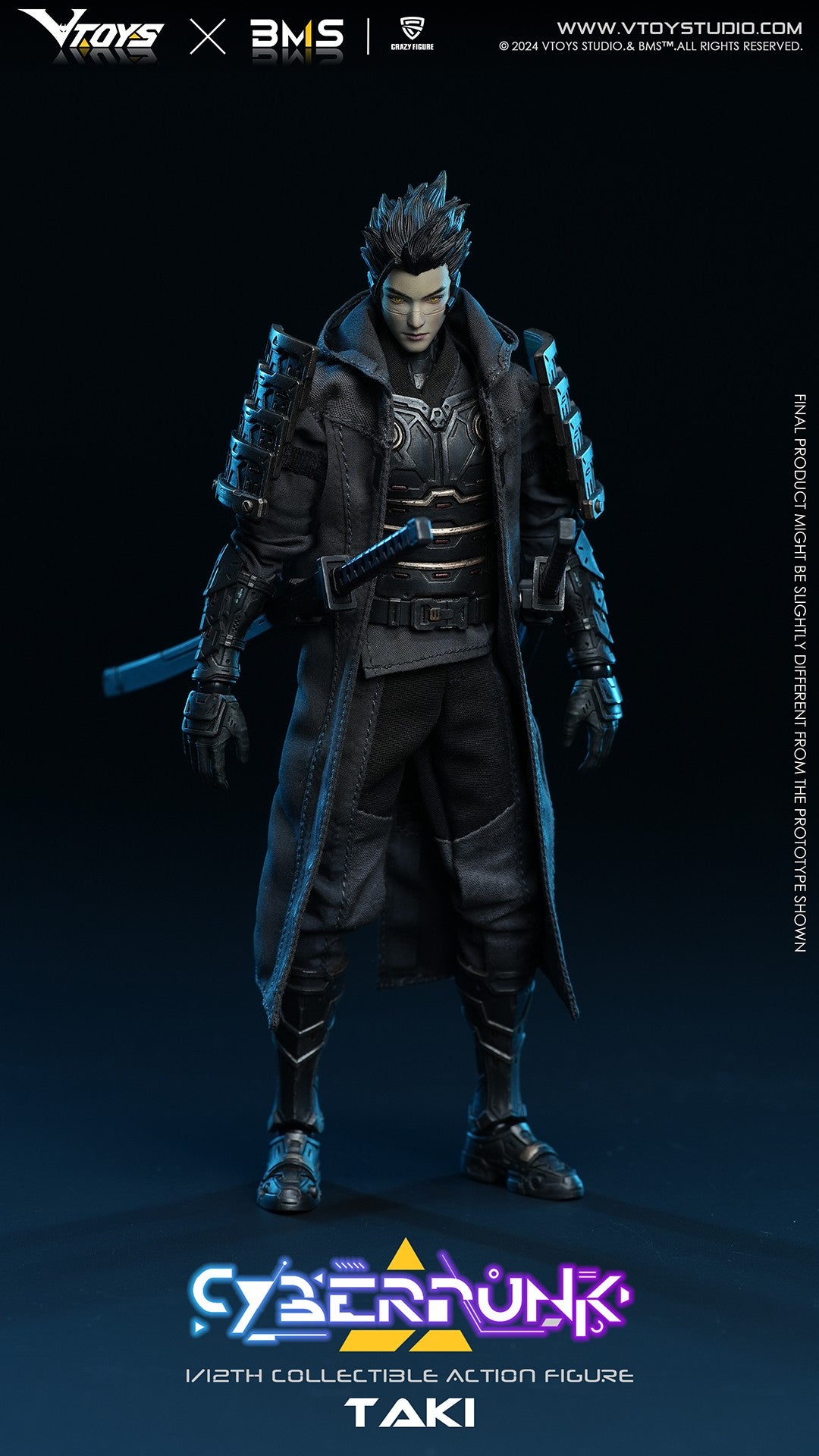 VTOYS X BMS X CF Cyberpunk Robin series is under the Cyberpunk product line, which is well-known for its highly-poseable 1/12th scale figures, detailed sculpt, and tailor-made outfits to capture the memorable appearance as seen in the original series.