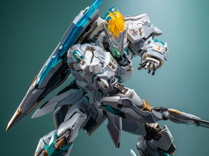 Coming fully equipped with an arsenal of accessories and interchangeable weapons, this unique and original figure stands about 11.41 inches tall and is made of ABS, diecast, and alloy.