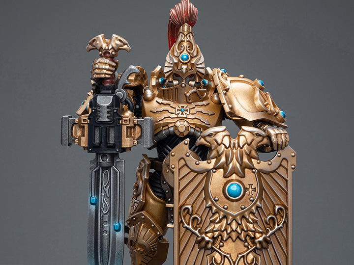 Joy Toy brings the Adeptus Custodes to life with this Warhammer 40K 1/18 scale figure! Clad in golden armor, the Aeeptus Custodes chapter of the Space Marines are rumored to have been hand-crafted by the Emperor Himself. Tasked with protecting both the Imperial Palace and the physical body of the Emperor, these bastions of Imperial might are considered the deadliest warriors in the galaxy, human or otherwise.