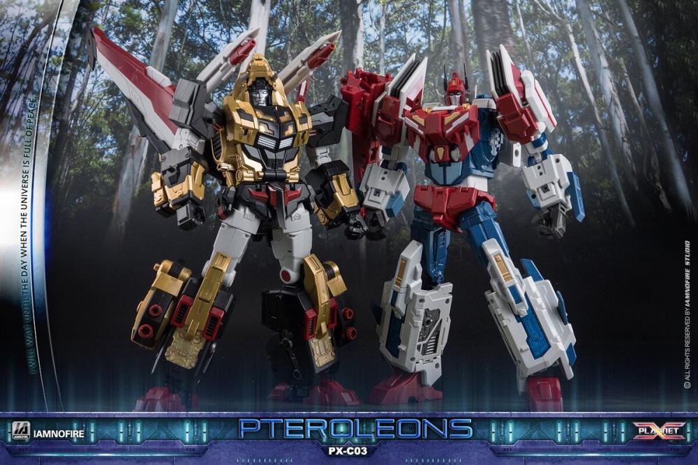 This transforming figure is ready for action! At over 10 inches tall, this figure has three forms: robot, lion and jet, which makes it an epic addition to any collection! Other robot figure shown not included (sold separately)