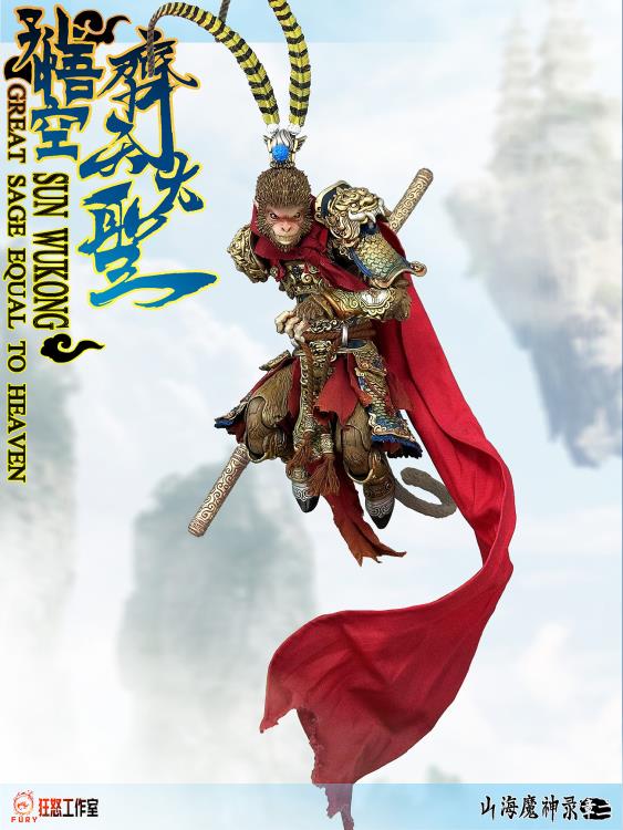Inspired by the legendary Chinese novel, Journey to the West, this Sun Wukong figure is here to add some depth to your 1/12 scale collection! The Sun Wukong (Great Sage Equal to Heaven) action figure is presented in 1/12 scale and features premium detail and articulation for maximum posability. Each figure comes with a wide variety of weapons and accessories.