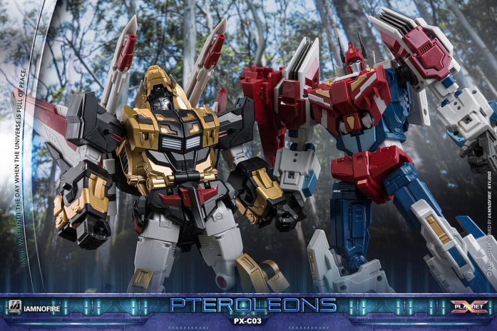 This transforming figure is ready for action! At over 10 inches tall, this figure has three forms: robot, lion and jet, which makes it an epic addition to any collection! Other robot figure shown not included (sold separately)