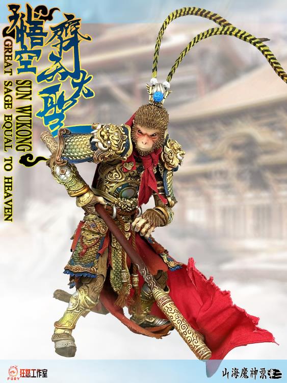Inspired by the legendary Chinese novel, Journey to the West, this Sun Wukong figure is here to add some depth to your 1/12 scale collection! The Sun Wukong (Great Sage Equal to Heaven) action figure is presented in 1/12 scale and features premium detail and articulation for maximum posability. Each figure comes with a wide variety of weapons and accessories.