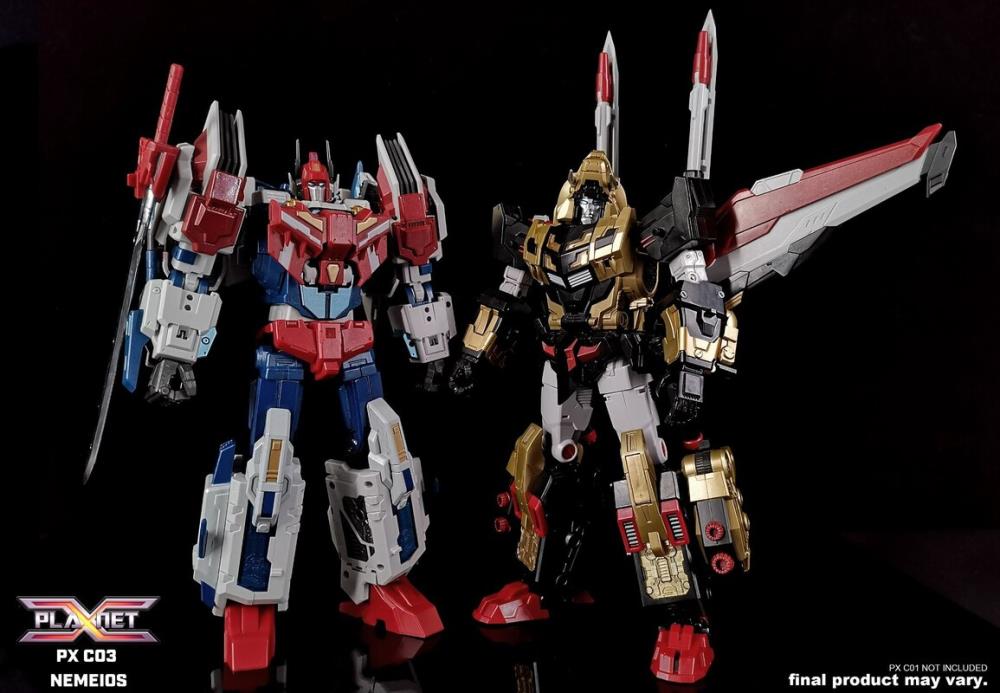 This transforming figure is ready for action! At over 10 inches tall, this figure has three forms: robot, lion and jet, which makes it an epic addition to any collection! Other robot figure shown not included (sold separately)