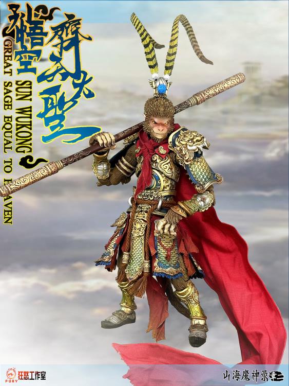 Inspired by the legendary Chinese novel, Journey to the West, this Sun Wukong figure is here to add some depth to your 1/12 scale collection! The Sun Wukong (Great Sage Equal to Heaven) action figure is presented in 1/12 scale and features premium detail and articulation for maximum posability. Each figure comes with a wide variety of weapons and accessories.