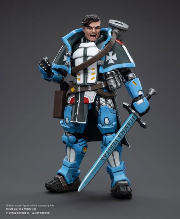 Joy Toy brings to the table a new series of figures, inspired after the tabletop wargame Infinity, published by Corvus Belli. This highly detailed 1/18 scale figure stands just over 4 inches tall and comes equipped with an arsenal of interchangeable parts and weapons. Add PanOceania Padre-Inquisior Mendoza, along with other separately sold Infinity figures by Joy Toy, to your collection and build up your army for battle!