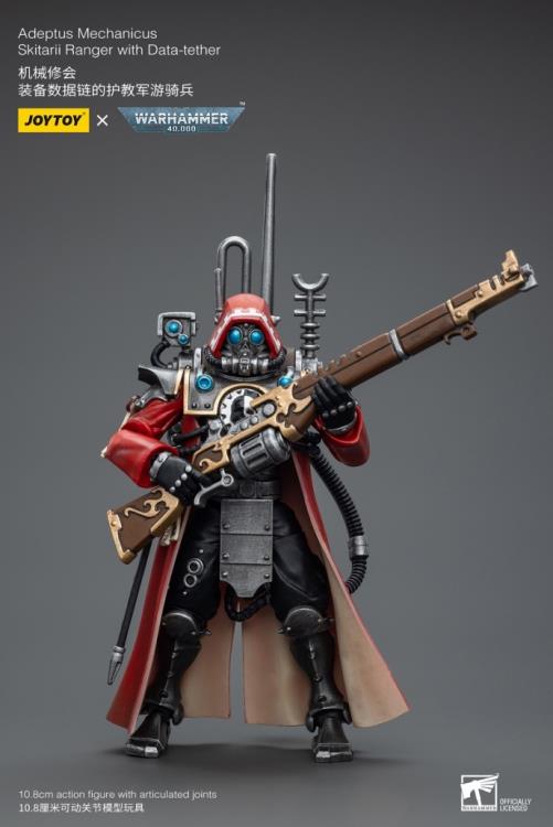Joy Toy brings the Adeptus Mechanicus to life with this Warhammer 40K 1/18 scale figure! Keepers of the sacred tech knowledge that keeps the Imperium's war machines churning, the Adeptus Mechanicus zealously worship their Machine God or "Omnissiah". Regarding flesh as weakness, they replace their biological tissue with mechanical components until they are more machine than man.